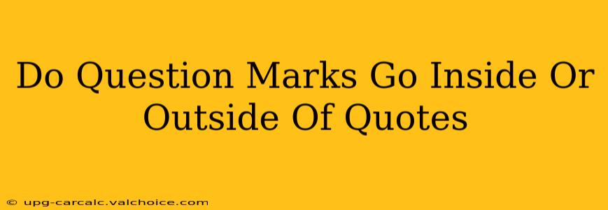 Do Question Marks Go Inside Or Outside Of Quotes