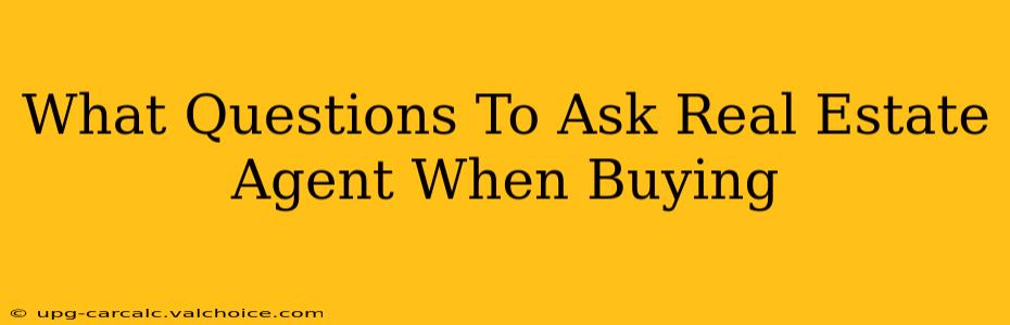 What Questions To Ask Real Estate Agent When Buying